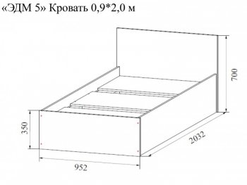 Кровать 900 Эдем-5 в Ноябрьске - noyabrsk.mebel-74.com | фото