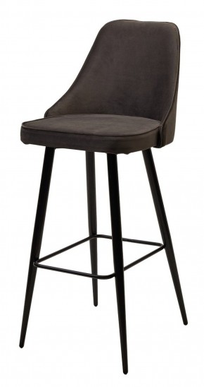 Барный стул NEPAL-BAR ГРАФИТ #14, велюр/ черный каркас (H=78cm) М-City в Ноябрьске - noyabrsk.mebel-74.com | фото