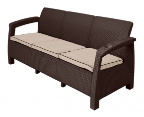 Диван Yalta Premium Sofa 3 Set (Ялта) шоколадный (+подушки под спину) в Ноябрьске - noyabrsk.mebel-74.com | фото