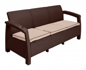 Диван Yalta Premium Sofa 3 Set (Ялта) шоколадный (+подушки под спину) в Ноябрьске - noyabrsk.mebel-74.com | фото
