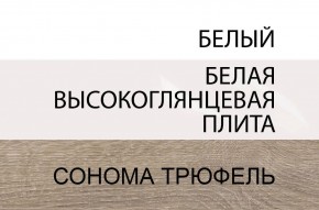 Комод 2D-1S/TYP 34, LINATE ,цвет белый/сонома трюфель в Ноябрьске - noyabrsk.mebel-74.com | фото