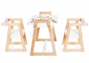 Комплект детской мебели стол и  два стула Я САМ "Лофт-Дуо" (Белый) в Ноябрьске - noyabrsk.mebel-74.com | фото