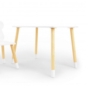Комплект детской мебели стол и стул Корона (Белый/Белый/Береза) в Ноябрьске - noyabrsk.mebel-74.com | фото
