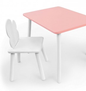 Комплект детской мебели стол и стул Облачко (Розывый/Белый/Белый) в Ноябрьске - noyabrsk.mebel-74.com | фото