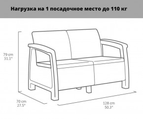 Комплект мебели Корфу Рест (Corfu Rest - without table) коричневый в Ноябрьске - noyabrsk.mebel-74.com | фото