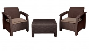 Комплект уличной мебели Yalta Premium Terrace Set (Ялта) шоколадый (+подушки под спину) в Ноябрьске - noyabrsk.mebel-74.com | фото