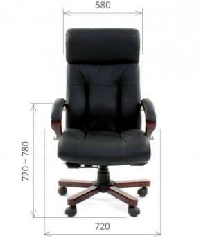 Кресло для руководителя CHAIRMAN  421 (Натуральная кожа) Черное в Ноябрьске - noyabrsk.mebel-74.com | фото