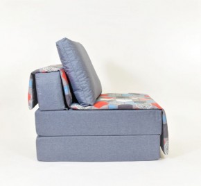 Кресло-кровать бескаркасное Харви (серый-геометрия слейт) в Ноябрьске - noyabrsk.mebel-74.com | фото