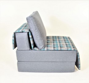 Кресло-кровать бескаркасное Харви (серый-квадро азур) в Ноябрьске - noyabrsk.mebel-74.com | фото
