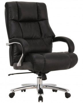 Кресло офисное BRABIX PREMIUM "Bomer HD-007" (рециклированная кожа, хром, черное) 531939 в Ноябрьске - noyabrsk.mebel-74.com | фото