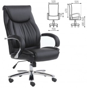 Кресло офисное BRABIX "Advance EX-575" (хром/экокожа/черное) 531825 в Ноябрьске - noyabrsk.mebel-74.com | фото