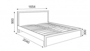 Кровать 1.6 М07 Стандарт с основанием Беатрис (Орех гепланкт) в Ноябрьске - noyabrsk.mebel-74.com | фото