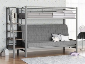 Кровать двухъярусная с диваном "Мадлен-3" (Серый/Серый) в Ноябрьске - noyabrsk.mebel-74.com | фото