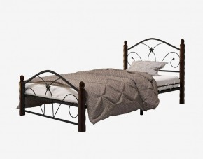Кровать "Селена 1" Черная (900*2000) (ножки-шоколад) с коваными элементами в Ноябрьске - noyabrsk.mebel-74.com | фото