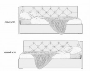 Кровать угловая Хлоя интерьерная +основание (120х200) в Ноябрьске - noyabrsk.mebel-74.com | фото