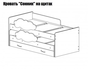 Кровать выкатная Соник (800*1900) в Ноябрьске - noyabrsk.mebel-74.com | фото