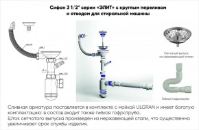 Мойка кухонная ULGRAN U-101 (500) в Ноябрьске - noyabrsk.mebel-74.com | фото