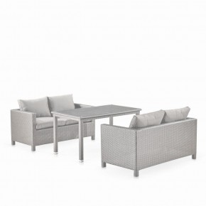 Обеденный комплект плетеной мебели с диванами T256C/S59C-W85 Latte в Ноябрьске - noyabrsk.mebel-74.com | фото