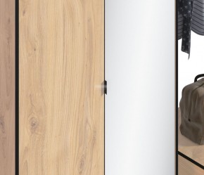 Шкаф 2х дверный с зеркалом Лофт СБ-3111 (Дуб Минерва) в Ноябрьске - noyabrsk.mebel-74.com | фото