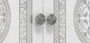 Шкаф 4-х дверный с зеркалами (12.244) Грация (белый/серебро) в Ноябрьске - noyabrsk.mebel-74.com | фото