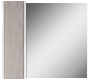 Шкаф-зеркало Uno 80 Дуб серый левый/правый Домино (DU1504HZ) в Ноябрьске - noyabrsk.mebel-74.com | фото