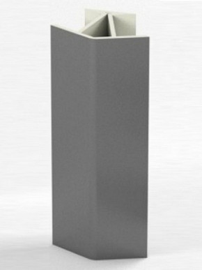 Угловое соединение для цоколя 135 гр. h100 мм (Алюминий, Белый, Черный, Сонома) в Ноябрьске - noyabrsk.mebel-74.com | фото