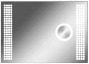 Зеркало Cosmo 100 alum (линза) с подсветкой Sansa (SCL1026Z) в Ноябрьске - noyabrsk.mebel-74.com | фото